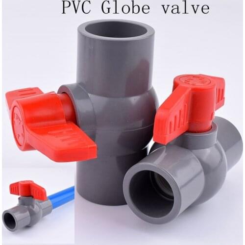 1pc 20~63mm PVC globe valve Garden Irrigation Agricultural Irrigation Water Pipe Connectors Aquarium Tank Fish Tank Adapter