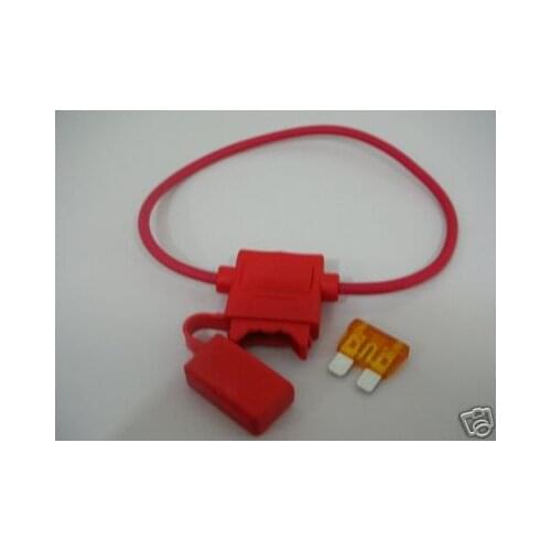 100x ATC ATO Inline 16 Gauge Fuse Holder +10A Fuse 140