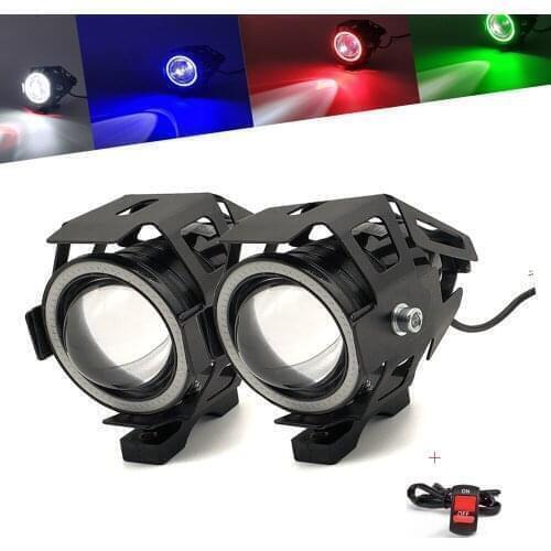 2Pcs Motorcycle Headlights Front Spotlight 12V U7 LED Light Fog Lamp For Honda CBR500F CBR929RR CBR600RR CBR954RR CBR1000RR