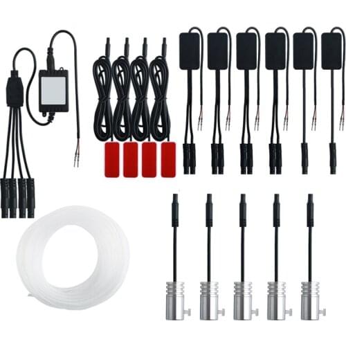 9 In 1 RGB Atmosphere Light LED Interior Decoration Lamps with 8M Strip Light By App Control Door Bowl Atmosphere Lights