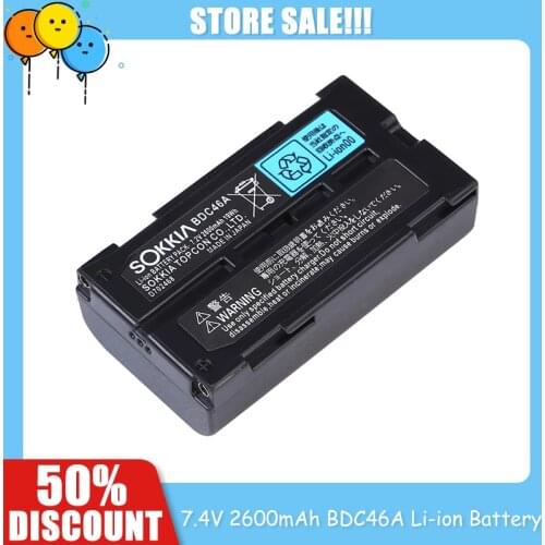 7.4V 2600mAh BDC46A BDC46B, BDC46C BDC46 BATTERY FOR SOKKIA TOTAL STATION, SDL30 50 LEVEL,7380-46,40200040