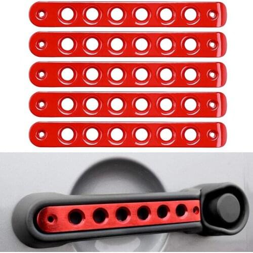 For 2007-16 Jeep Wrangler Front 2 Doors Aluminum Grab Handle Cover 4 Doors Handle Insert For Jeep JK Handle Cover Trim 5 Colors