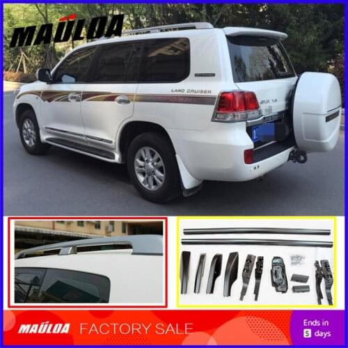 Aluminium alloy screw install side rail bar roof rack for Land Cruiser LC200 2011 12 13 14 15 16 17 18