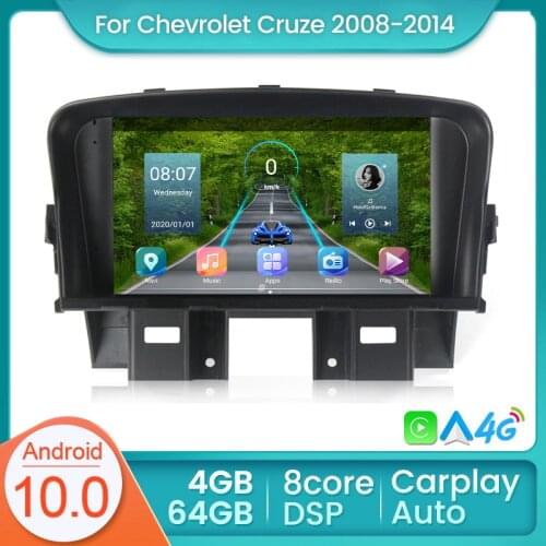 4GB 64GB DSP Carplay Autoradio For Chevrolet CRUZE 2008 2009 2010 2011 2012 Car Audio stereo 7" screen player Android 10 WIFI