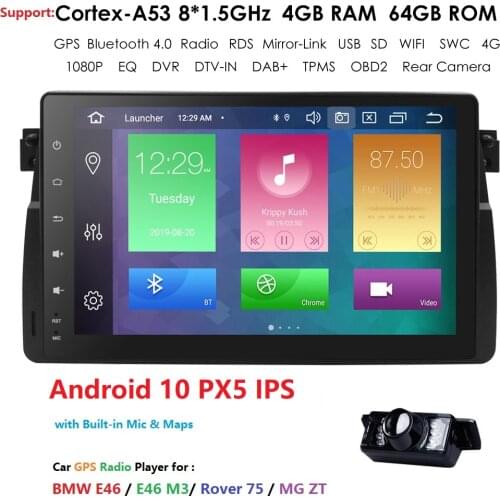 Car 1 din radio android 10 GPS Navi for BMW E46 M3 318i 325 320i autoradio navigation head unit multimedia video stereo 4/8Core