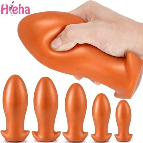 Big Anal Butt Plug Large Prostate Massager Silicone Huge Buttplug Expander Plugs Beads Toy Dilatador Adult Sex Toys for Woman