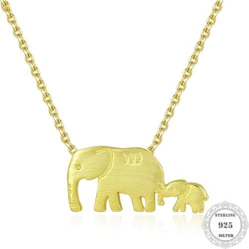 Necklace Elephant Mother Son New Ts Zirconia 925 Sterling Silver Link Chain Fashion Jewelry Thomas Bijoux Gift For Women Friend