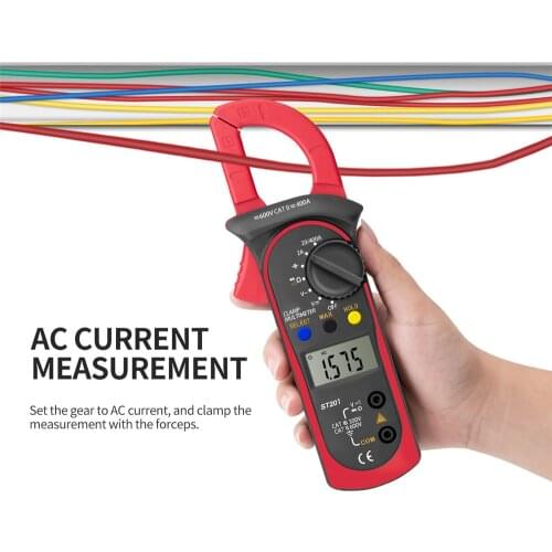 ST201 Digital Clamp Meter AC/DC Clamp Multimeter High Precision Voltage And Current Meter Measuring Instrument Frequency Tester