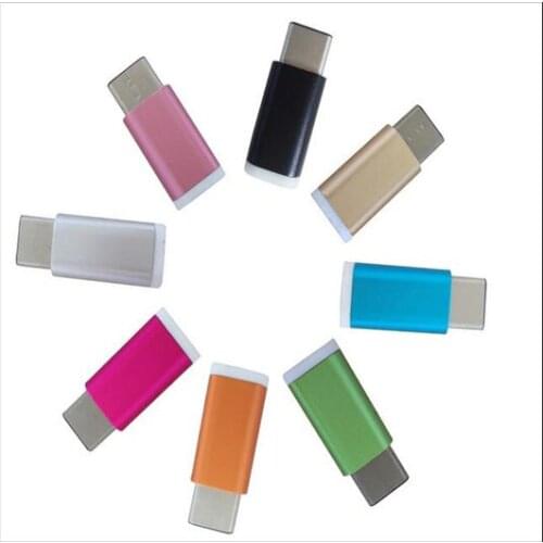 Colorful Multifaction Aluminum USB Type C adapter Micro USB to Type-C colorful Data Charging Connector Converter For Nokia N1