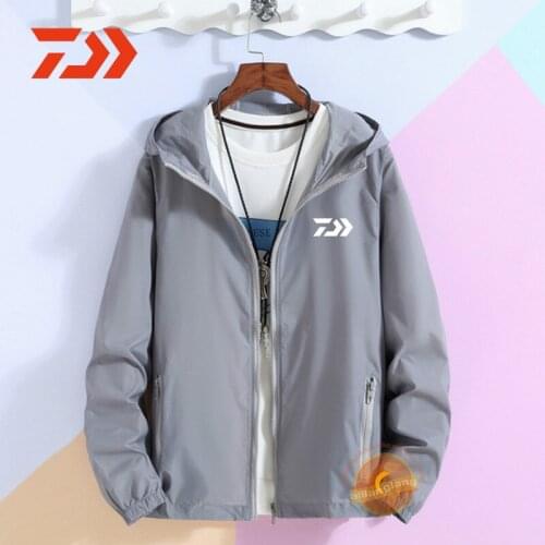 Daiwa Thin Fishing Jacket Men Fishing Shirt Solid Uv Protection Fishing Clothes Summer Breathable Quick Dry Outdoor Jacket M-8XL