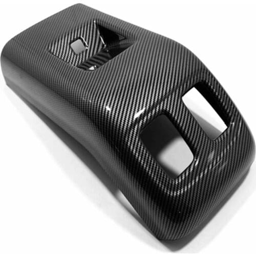 For Hyundai Tucson NX4 2021 2022 Car Accessories Carbon fiber Style Car Rear Seat Air Condition Vent Cover Trim Anti-Kick Panel