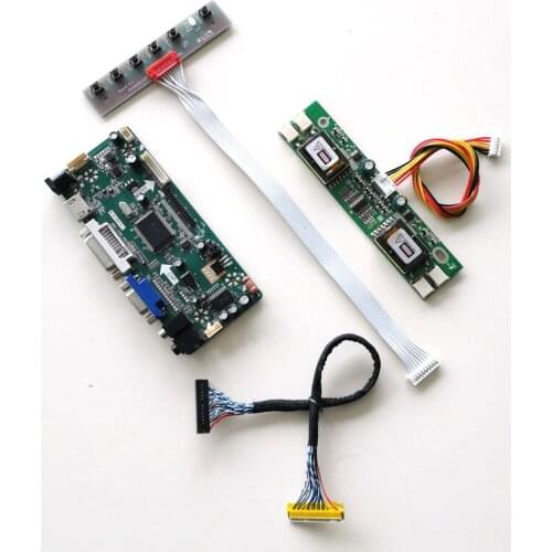 For LM170E01-A4/A5 LVDS 30Pin CCFL LCD monitor panel M.NT68676 screen controller drive board 1280*1024 17" VGA+DVI DIY kit