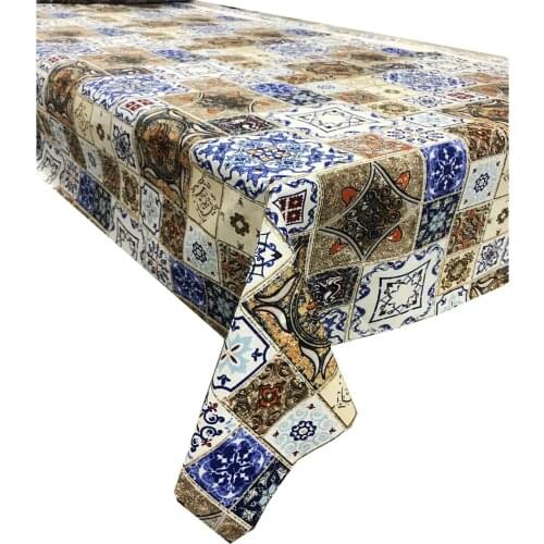 Zeren Home Marble Patterned Carefree Table Cloth 70x120 cm