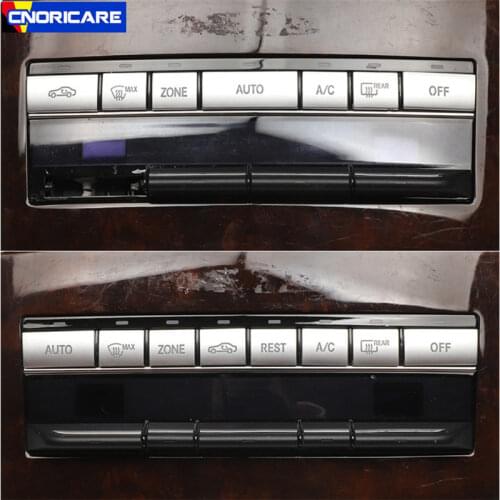 Car Center Console Air Conditioning Buttons Sequins Decoration Stickers Trim For Mercedes Benz W212 C207 E Class Coupe 2009-2015