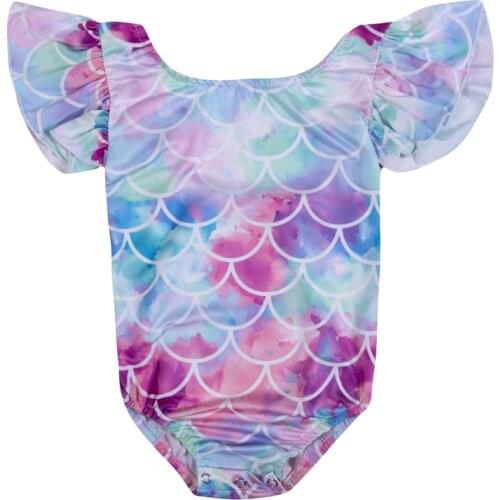 Fashion Hot Infant Toddler Kids Baby Girl Mermaid Romper Swimwear Swimsuit Bikini Set Bathing Suit Clothes 6M-4Y