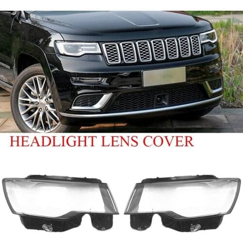 Car Headlight Lens Cover Transparent Head Light Lamp Shell for Jeep Grand Cherokee 2014-2019