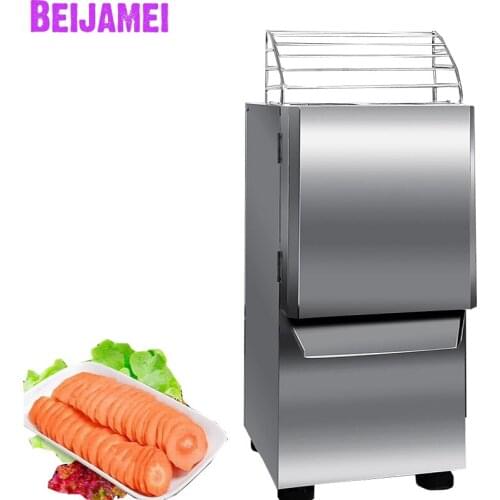 BEIJAMEI Commercial Vegetable Slicer Potato Slicing Machine 1100W Electric Vegetable Potatoes Cutter Carrots Cutting Machine
