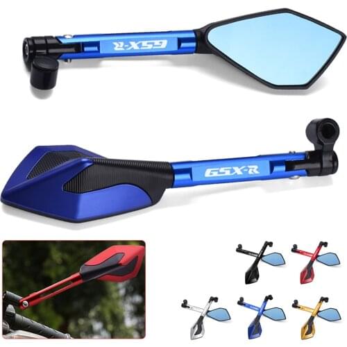 For SUZUKI GSXR 750 600 1000 K1 K2 K3 K4 K5 K6 K7 K8 K9 Motorcycle Bluish Reverse Side Mirrors Motorbike Rear view Mirrors