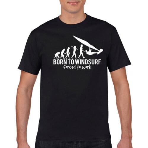 2021 New top and T-shirt born to windsurf evolution street style t-shirt mens casual print Harajuku fashion mens T-shirt