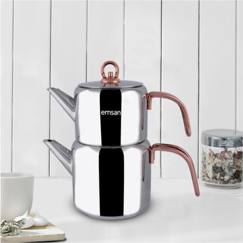 Steel Titanium Plated Teapot Set Bright Stainless Heritage Teapot Set Dowries Gift Quality Durable Teapot Suit