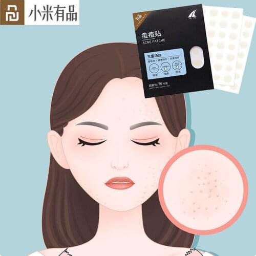 Youpin Huazhou 70Pcs Acne Pimple Patch Invisible Acne Stickers Skin Tag Removal Patch Pimple Acne Remover Facial Skin Care Tool