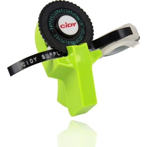 1Pcs Green Color Manual label maker Typewriter for MOTEX E101 label printer with 9mm label Tapes for dymo embossing label maker