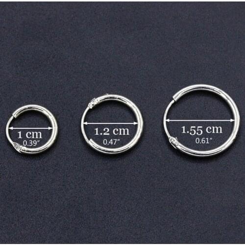 3 Pairs 3 Sizes Minimalism Simple Round Circle Earrings Hoop Earrings Small Ear Studs for Women Girls Fashion Jewelry