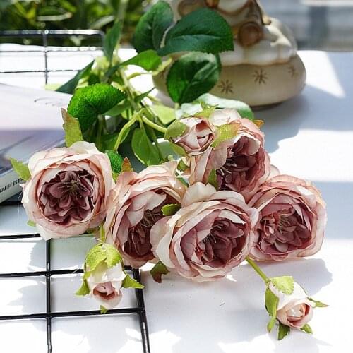 8Heads/branch luxury long roses silk Artificial flowers wedding decor flores artificiales home decorations fleur artificielle
