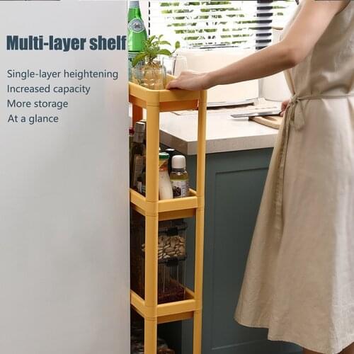 Slim Kitchen Storage Carts Wheels Trolley Bathroom Storage Organization Cart With Wheels Removable Storage Save Space