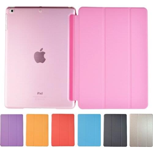 For Apple New IPad 9.7 Inch 2017 & 2018 Sleeping Wakup Ultral Slim Leather Smart Cover Case for I Pad A1822 A1823 A1893 A1954