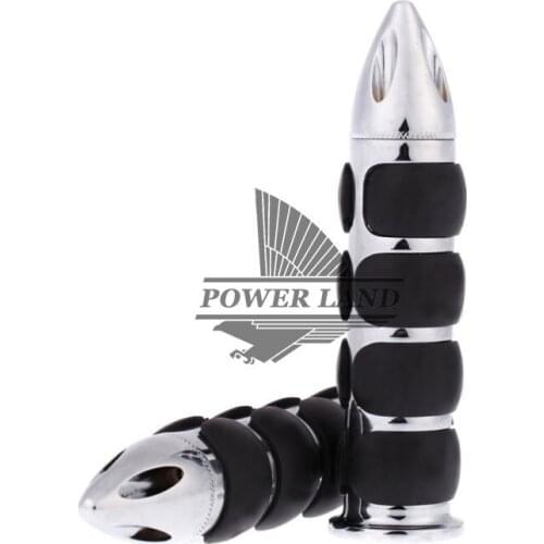 Silver New Universal Cushion Motorcycle End Grip Ant-slip Hand Grips Handlebar Throttle 1" 25mm For Harley Spike V-Rod Night