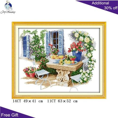 Your Gift Afternoon Tea Needlework F418 14CT 11CT Counted and Stamped Home Decoration Leisure Time Embroidery Cross Stitch kits