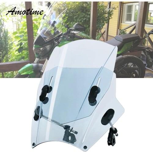 Motorcycle Windscreen Windshield Universal For Yamaha MT125 FZ1 FZ6 FZ8 FZ8N XJ6 MT-01 MT03 MT09 MT07