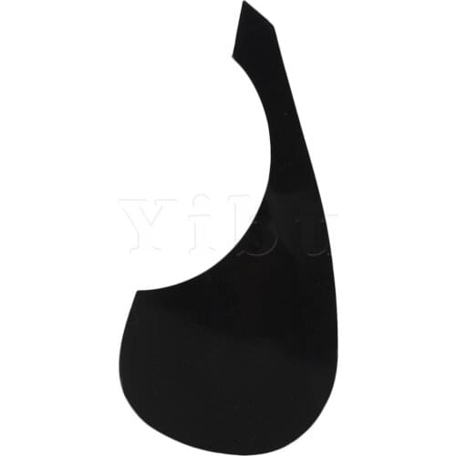 Yibuy Black Acoustic Guitar Pickguard Self-Adhesive PVC For Guitar