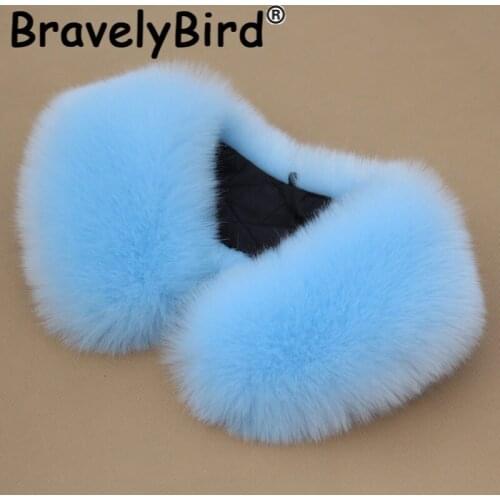 Winter Faux Fox Fur Scarf For Women Men Children 55cm Jackets Hood Collar 100% High Quality Fluffy Warm Scarves Coat Fur Wraps