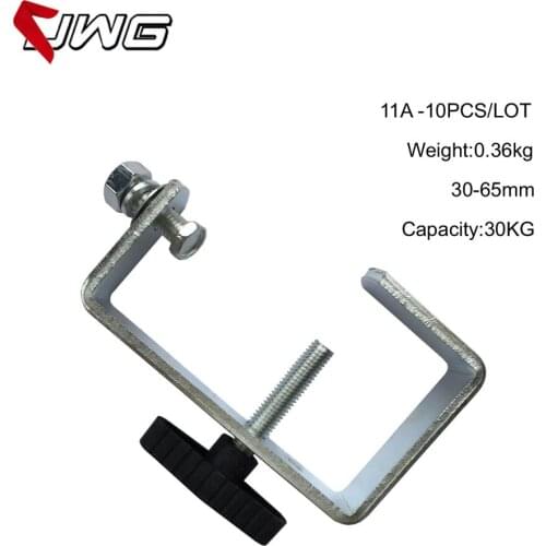 Free Shipping 10pcs/Lot Aluminium Material 30-65mm 30KG Hook Clamp Accessories for Stage Light Led Par Moving Head Light H011A