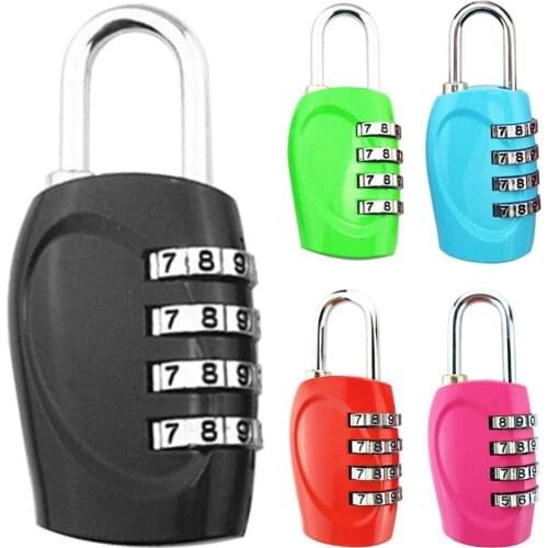 4 Dial Digit Password Lock Combination Suitcase Luggage Metal Code Password Locks Padlock Travel Safe Anti-Theft Cijfersloten