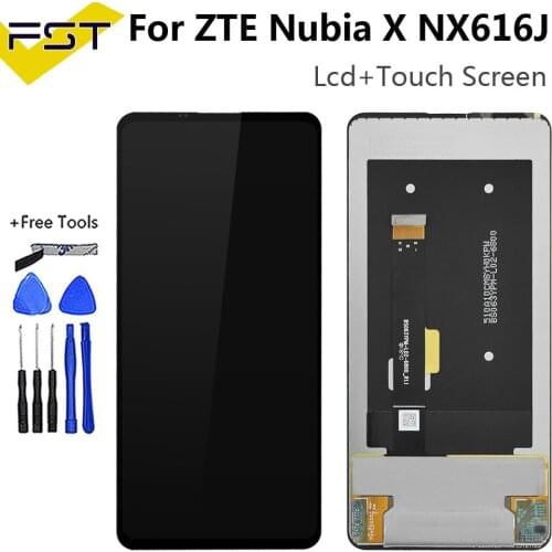 6.26''For ZTE Nubia X NX616J LCD Display With Touch Screen Sensor Glass Digitizer Black Color With Tools Tape