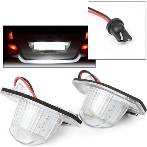 Car LED license Number Plate Light Lamp For Honda Fit Jazz Odyssey Stream CR-V FR-V Crosstour Insight Accessories Indicators CE
