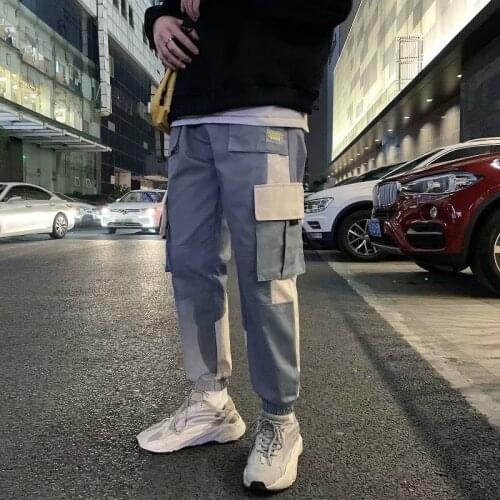 Hip Hop Streetwear Mens Multi Pockets Cargo Harem Pants Casual Male Track Pants Joggers Trousers Fashion Harajuku Men Pants