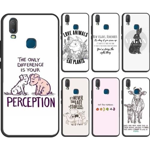 Love Animal Vegan Quotes Case For Vivo Y91C Y1S Y11S Y12 Y17 Y20 Y30 Y50 Y81 S1 V11 V17 Neo V20 SE Y11 2019 Cover