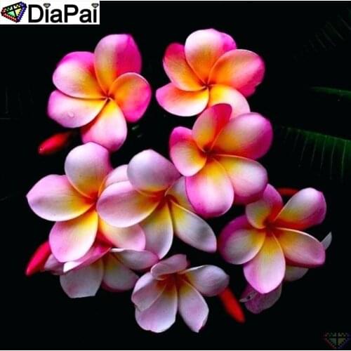 DiaPai 100% Full Square/Round Drill 5D DIY Diamond Painting "Plumeria flower" Diamond Embroidery Cross Stitch 3D Decor A18618