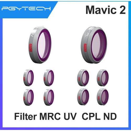PGYTECH Mavic 2 Zoom Filter MRC UV CPL ND 8 16 32 64 PL Set ND8 ND16 ND32 ND64 Set Kit Lens Filters for Mavic 2 Zoom