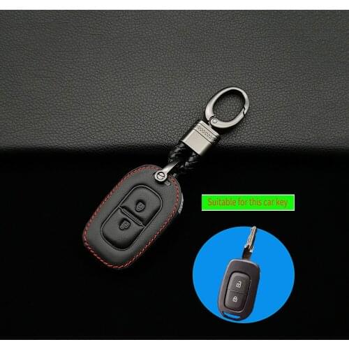 Hot Sale Leather Key Case Cover For Renault Twingo Duster Logan Captur Laguna Scenic Remote Protect Skin Holder Accessories