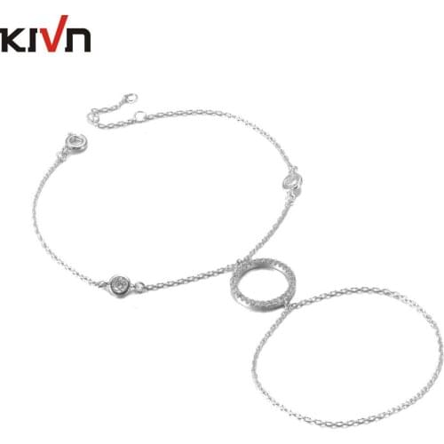 KIVN Womens Fashion Jewelry 3A Cubic Zirconia Body Chain Wrist Bracelets Bridal Wedding jewelry for Girls Birthday Gifts