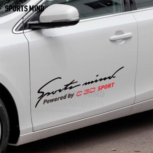2 Pieces Sports Mind Car-Styling On Car Body Reflective material Decals Vinyl Car Sticker For volvo c30 car accessories