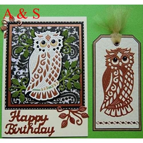 Y66 METAL CUTTING DIES Gold/Silver Owl Scrapbook card paper craft party decoration embossing stencil cutter
