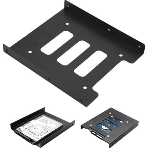2.5\" to 3.5\"SSD HDD Metal Adapter Mounting Bracket Hard Drive Holder Dock For PC