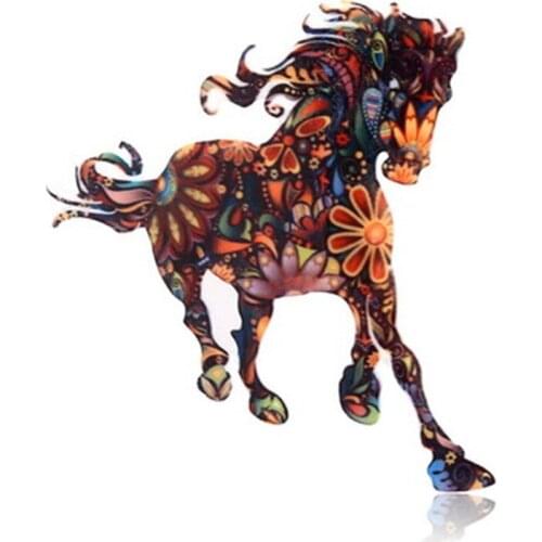 Trendy personality pony animal brooch acrylic brooch jewelry clothing brooch Yinghao