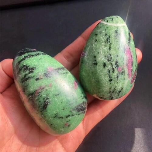 Natural rubys ziosite Crystal palm stone Original Gemstone Massage Quartz crystals mineral reiki healing home Decor